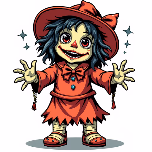 Creepy Witch Illustration