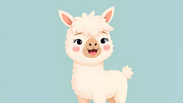 Cute Alpaca Illustration