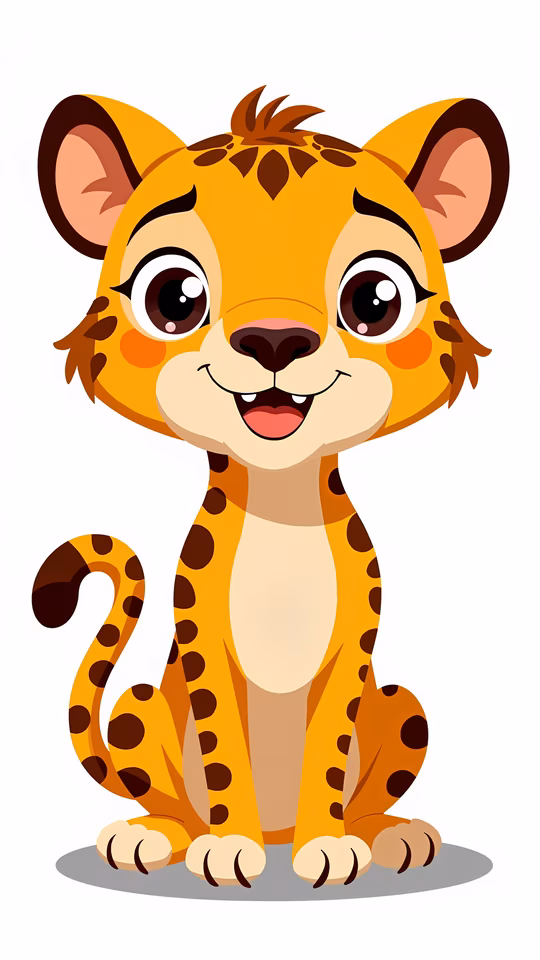 Cute Cartoon Leopard
