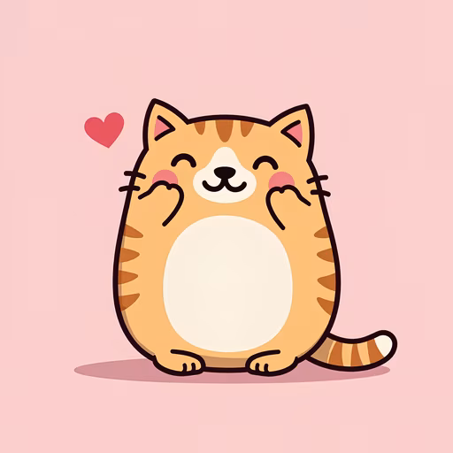 Cute Cat Illustration
