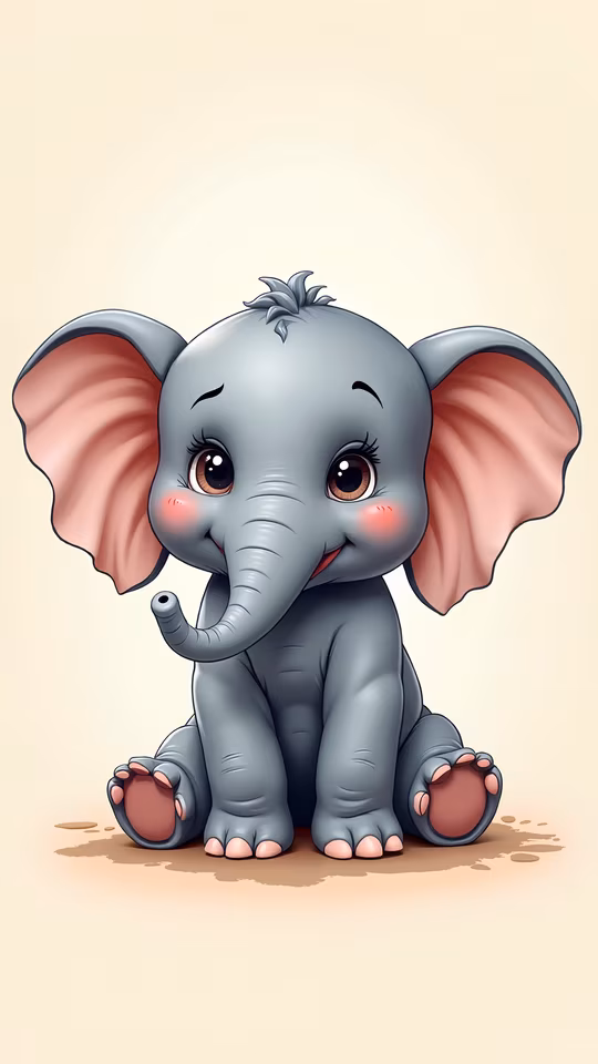 Cute Elephant Illustration