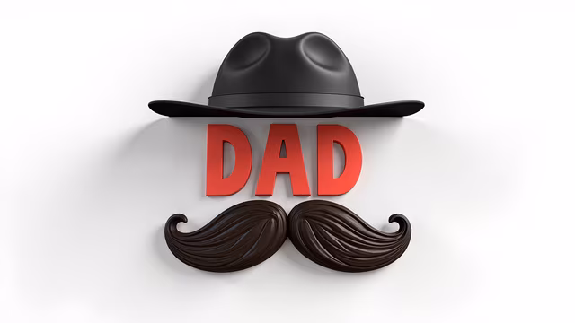 Dad with Hat and Mustache