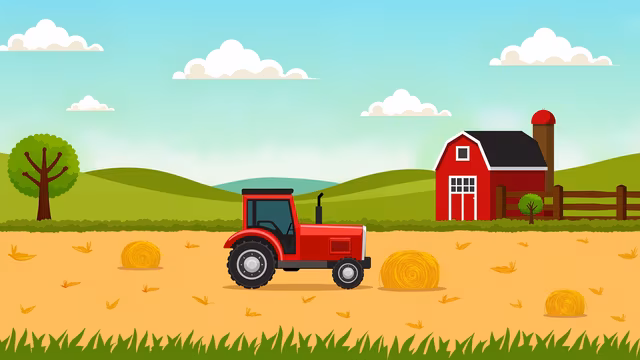 Farm Scene Illustration