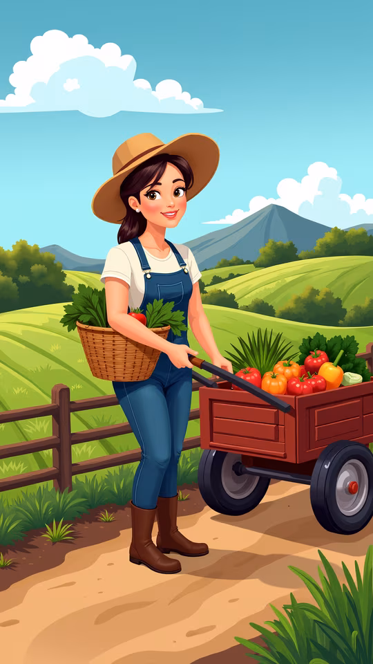 Farmer with Harvest