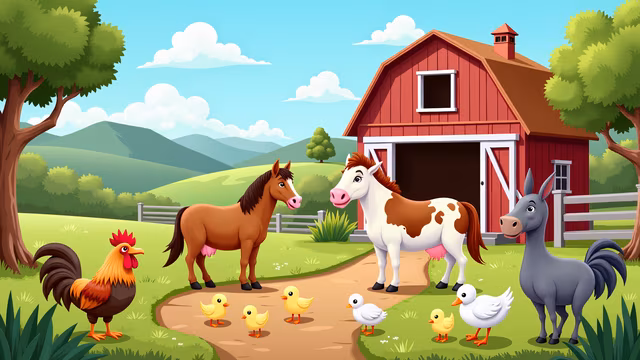 Farmyard Friends Illustration