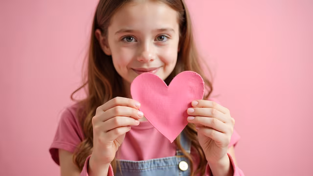 Girl Holding Heart