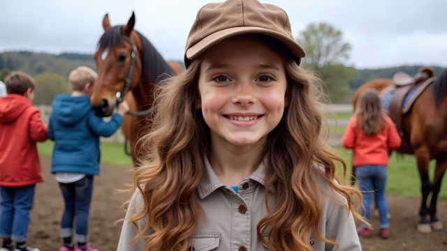Girl with Hat and Horse