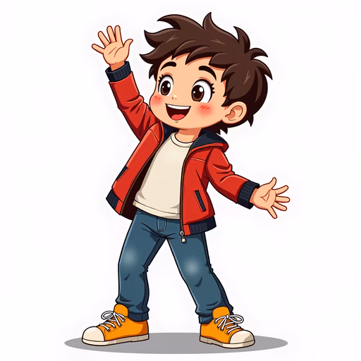Happy Cartoon Kid