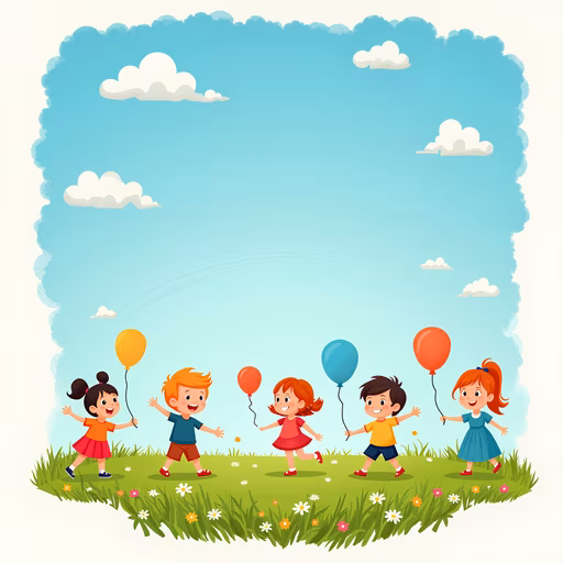 Happy Children Illustration