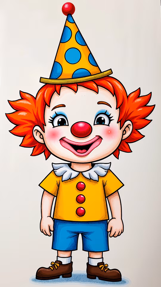 Happy Clown Illustration