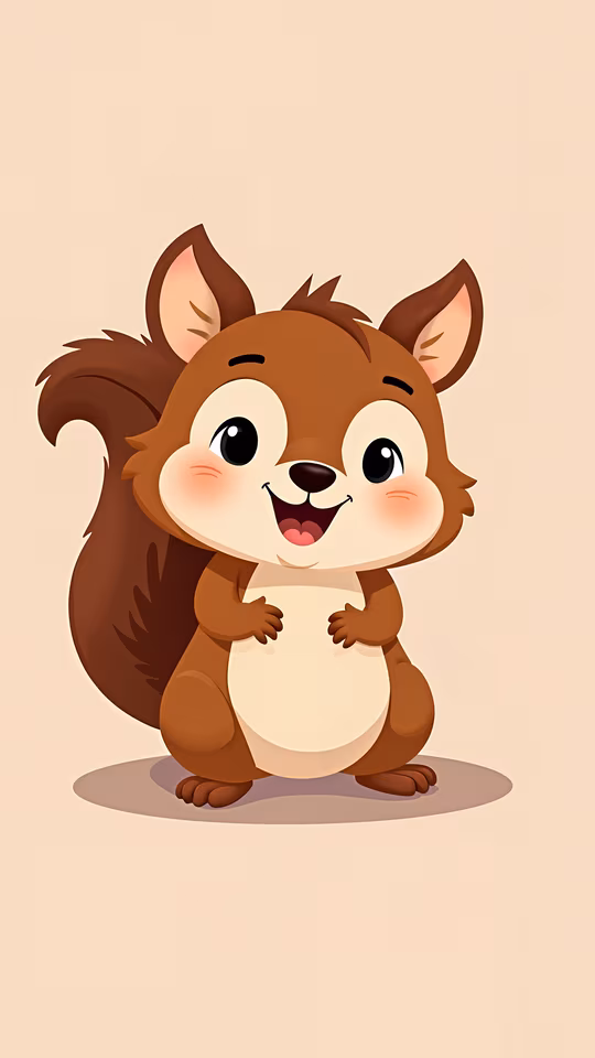 Happy Squirrel Illustration