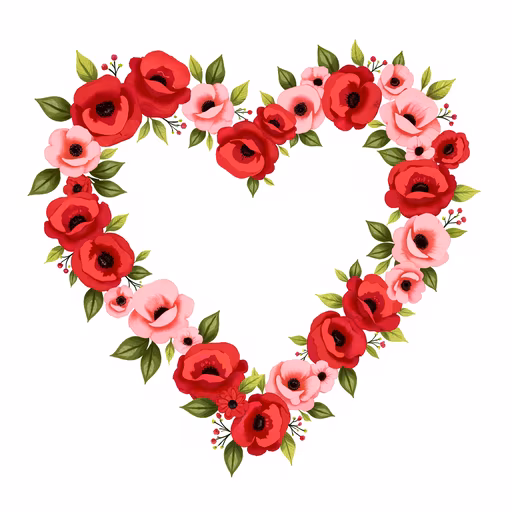 Heart-Shaped Floral Wreath