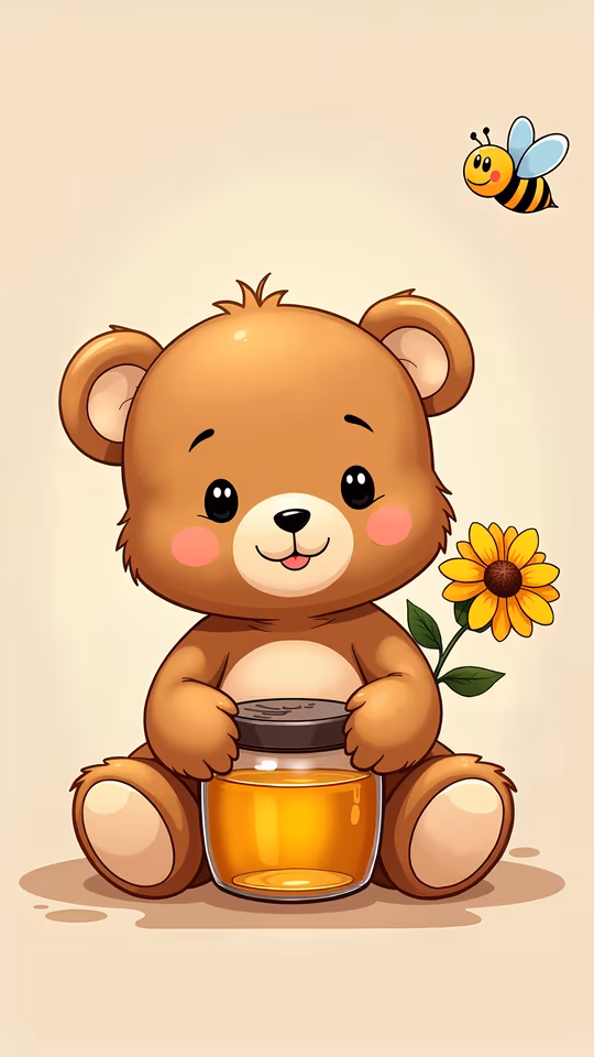 Honey Bear Illustration