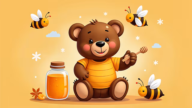 Honey Bear Illustration