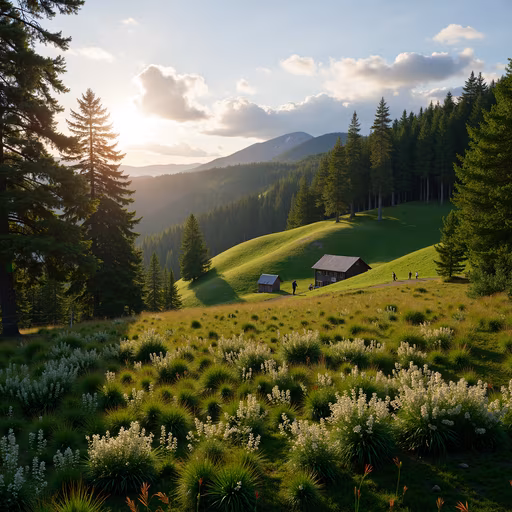 Mountain Pasture Sunset