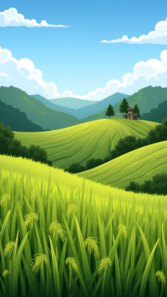 Pastoral Serenity Illustration