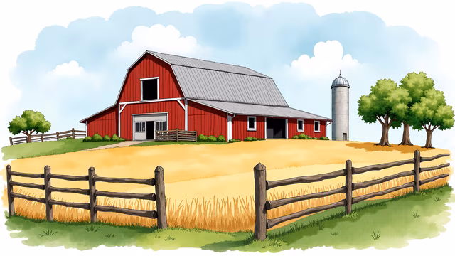 Red Barn Illustration