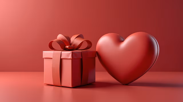 Red Gift and Heart