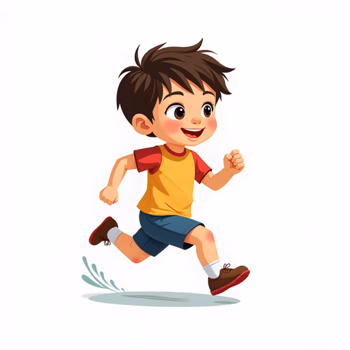 Running Boy Illustration