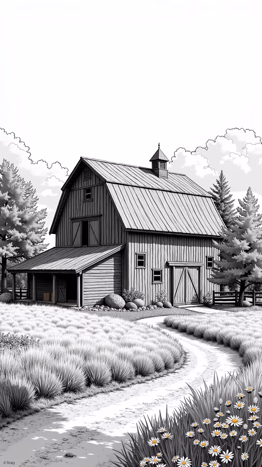 Rustic Barn Illustration