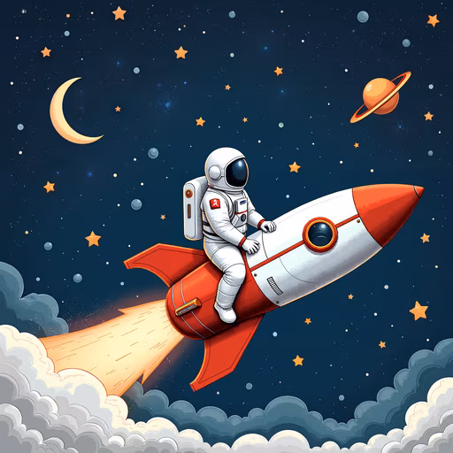 Space Adventure Illustration