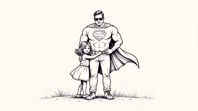 Superdad Illustration