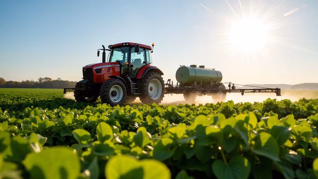 Tractor Spraying Fields
