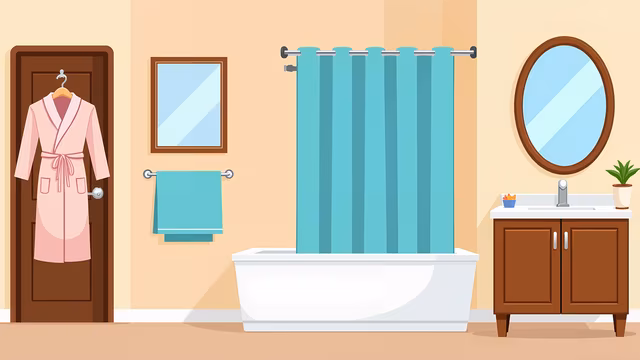 Bathroom Scene Illustration
