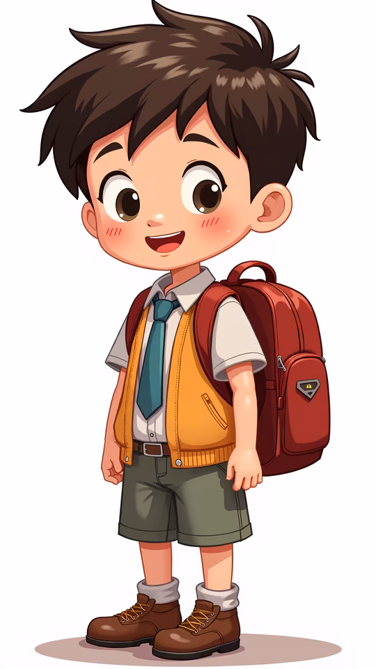 Boy with Backpack
