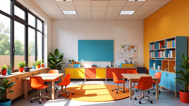 Brightly Colored Classroom