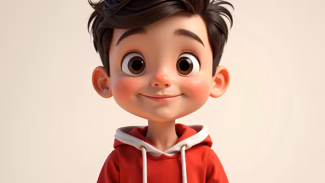 Cartoon Boy Portrait