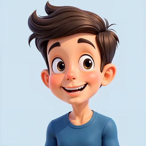 Cartoon Boy Smiling
