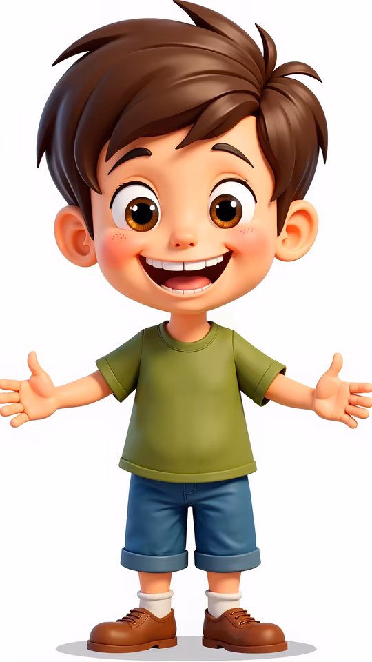 Cartoon Boy Smiling