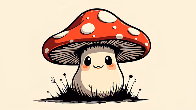 Cartoon Mushroom Character
