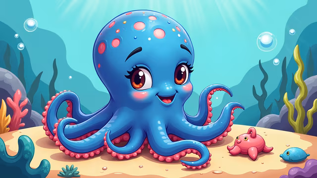 Cartoon Octopus Adventure