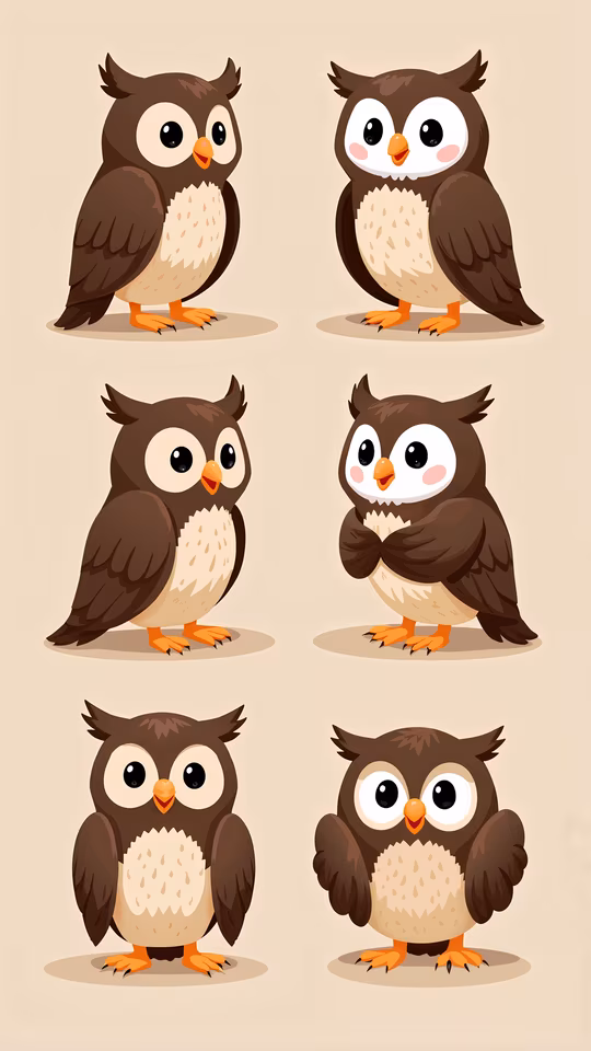 Cartoon Owls