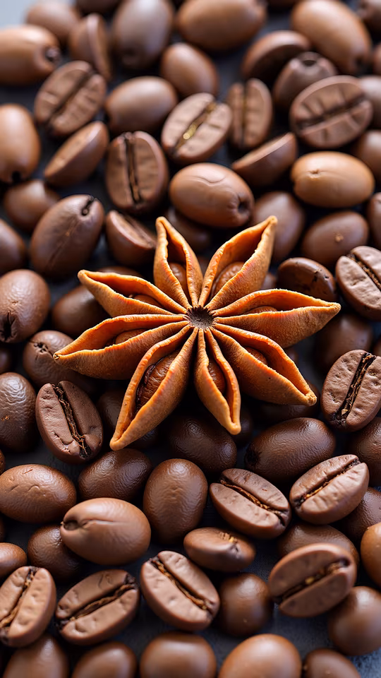Coffee Beans with Star Anise