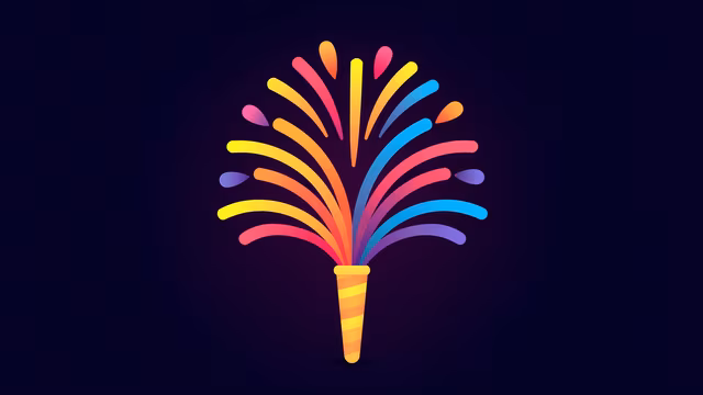 Colorful Fireworks Illustration