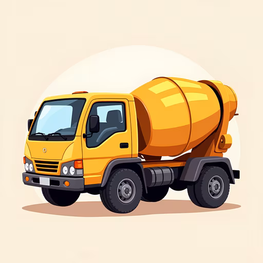 Concrete Mixer Truck Illustration