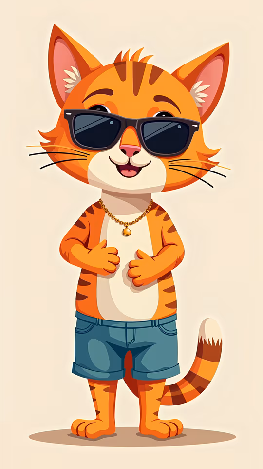 Cool Cat Illustration