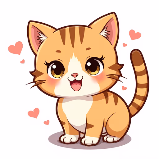 Cute Cartoon Cat
