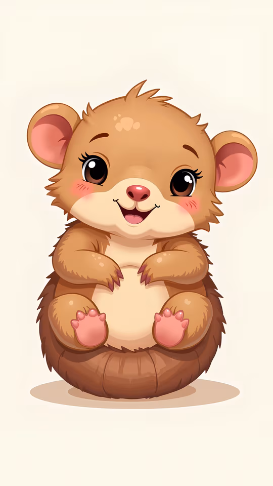 Cute Cartoon Hamster