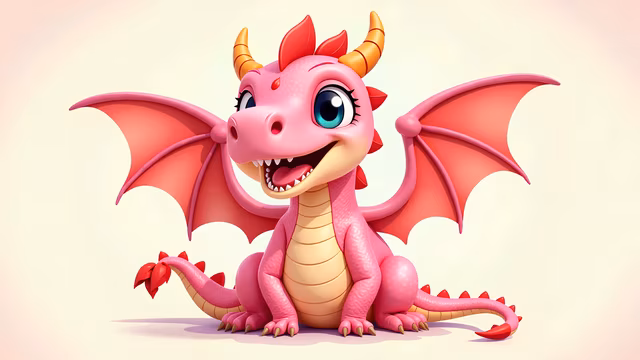 Cute Pink Dragon