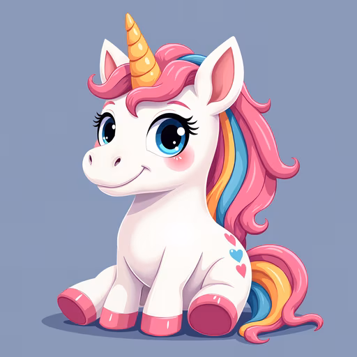 Cute Unicorn Illustration