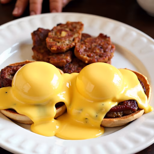 Eggs Benedict with Meatloaf