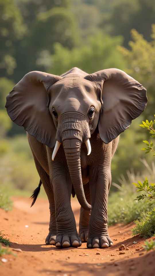 Elephant on Path