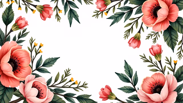 Floral Frame Illustration