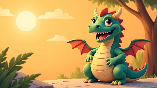 Friendly Dragon Illustration