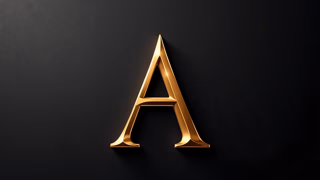 Golden Letter A