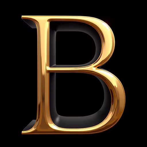 Golden Letter B